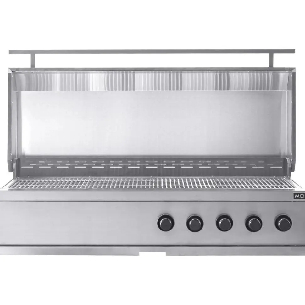 Kesäkeittiön integroitava kaasugrilli Myoutdoorkitchen Nordic Line Stainless, 5 poltinta, musta