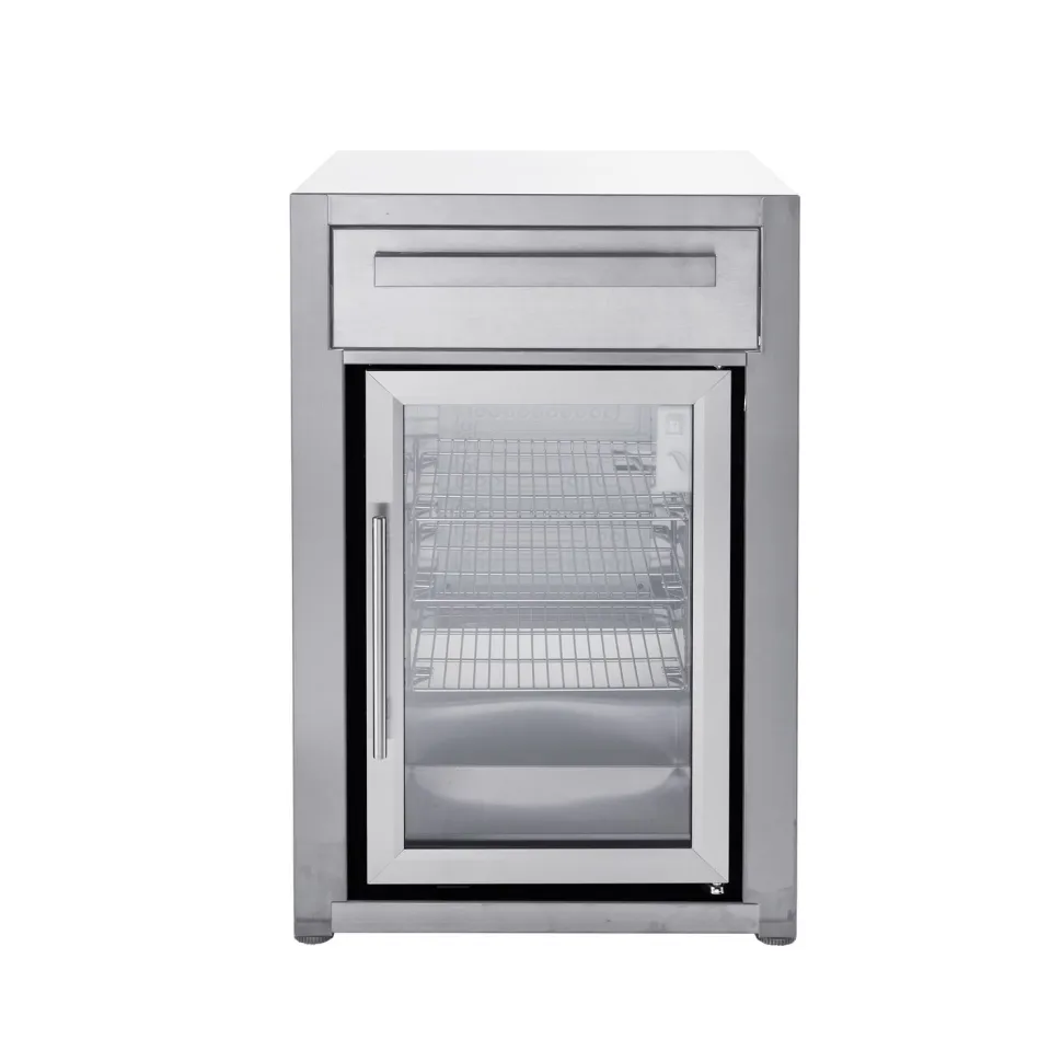 Kesäkeittiön jääkaappimoduuli Myoutdoorkitchen, vapaasti seisova, ruostumaton teräs 63 l,