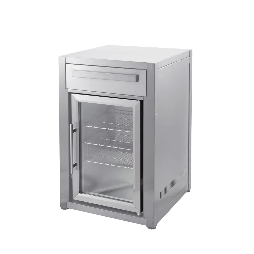 Kesäkeittiön jääkaappimoduuli Myoutdoorkitchen, vapaasti seisova, ruostumaton teräs 63 l,