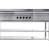 Kesäkeittiön kaasu- ja hiiligrillimoduuli Myoutdoorkitchen Nordic Line, 5 poltinta, 180cm, ruostumaton teräs