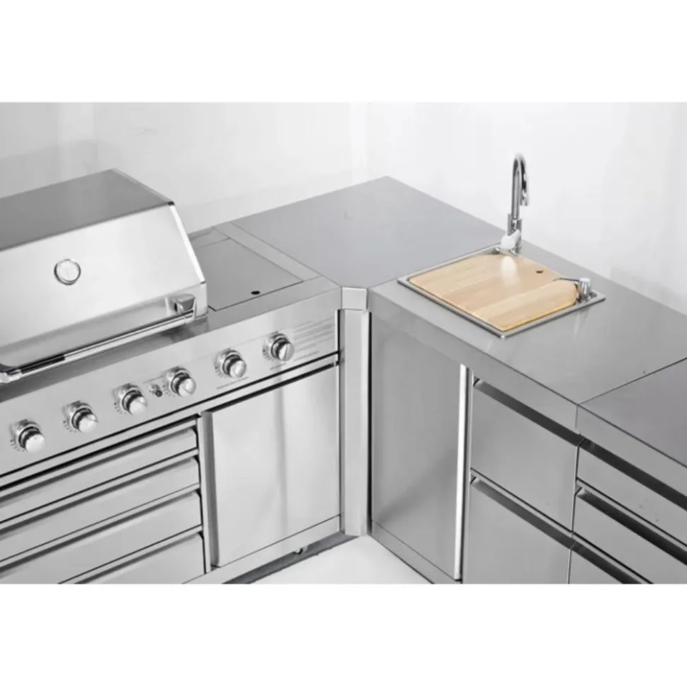 Kesäkeittiön kulmamoduuli Myoutdoorkitchen Stainless Collection