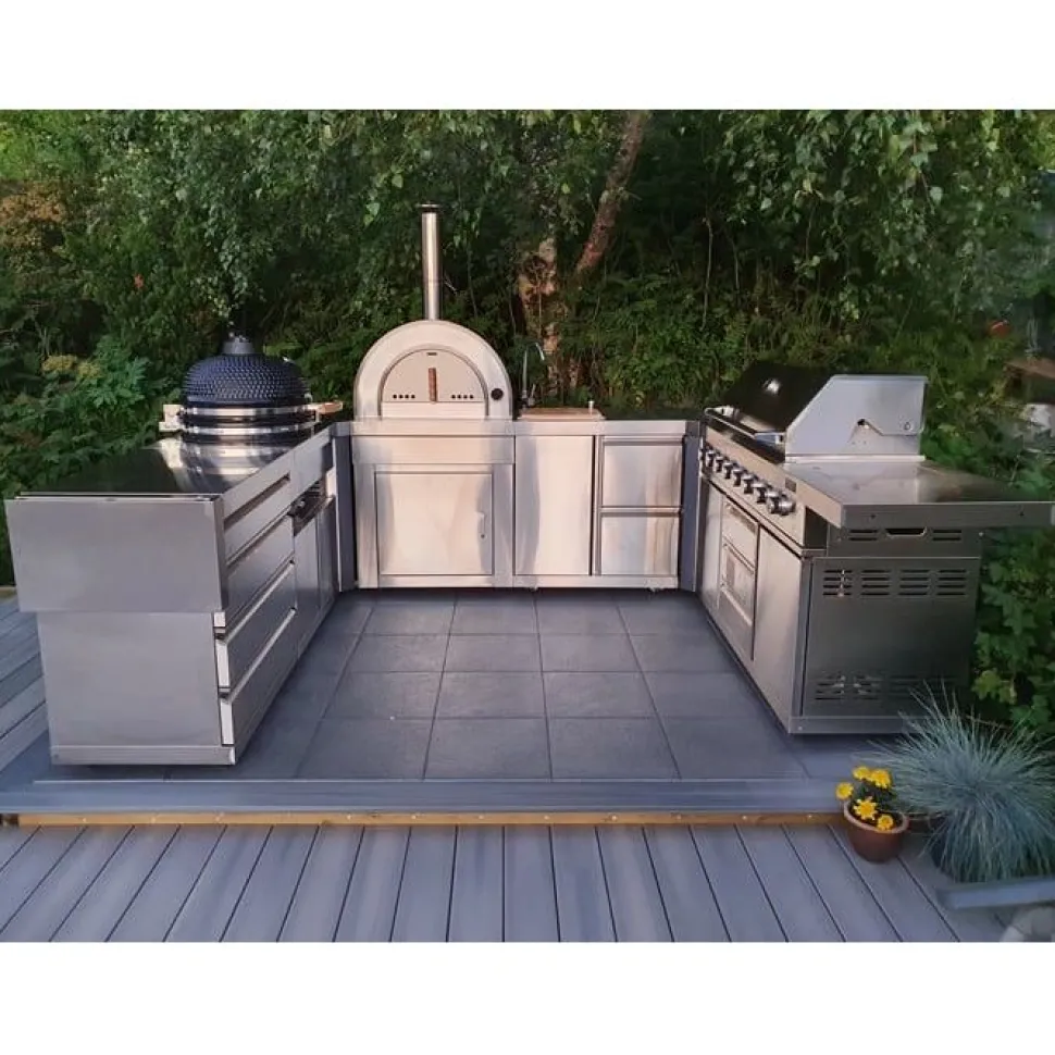 Kesäkeittiön kulmamoduuli Myoutdoorkitchen Stainless Collection