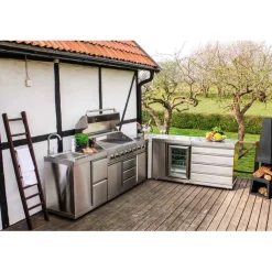 Kesäkeittiön kulmamoduuli Myoutdoorkitchen Stainless Collection