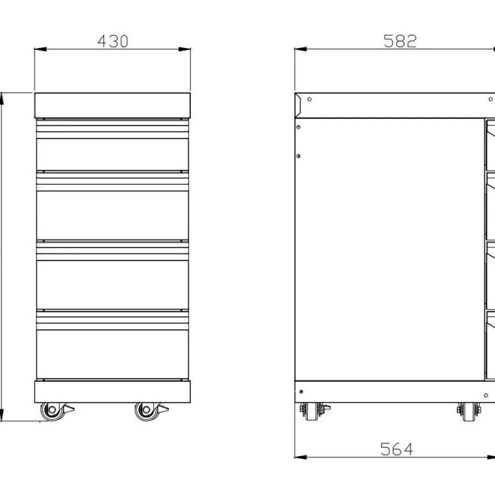 Kesäkeittiön laatikkomoduuli Myoutdoorkitchen Stainless Collection