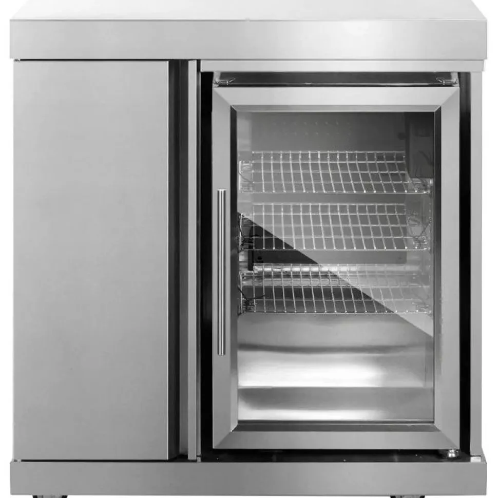 Kesäkeittiön moduuli jääkaapilla ja säilytyskaapilla Myoutdoorkitchen Classic l,ine Stainless, rst 63 l,