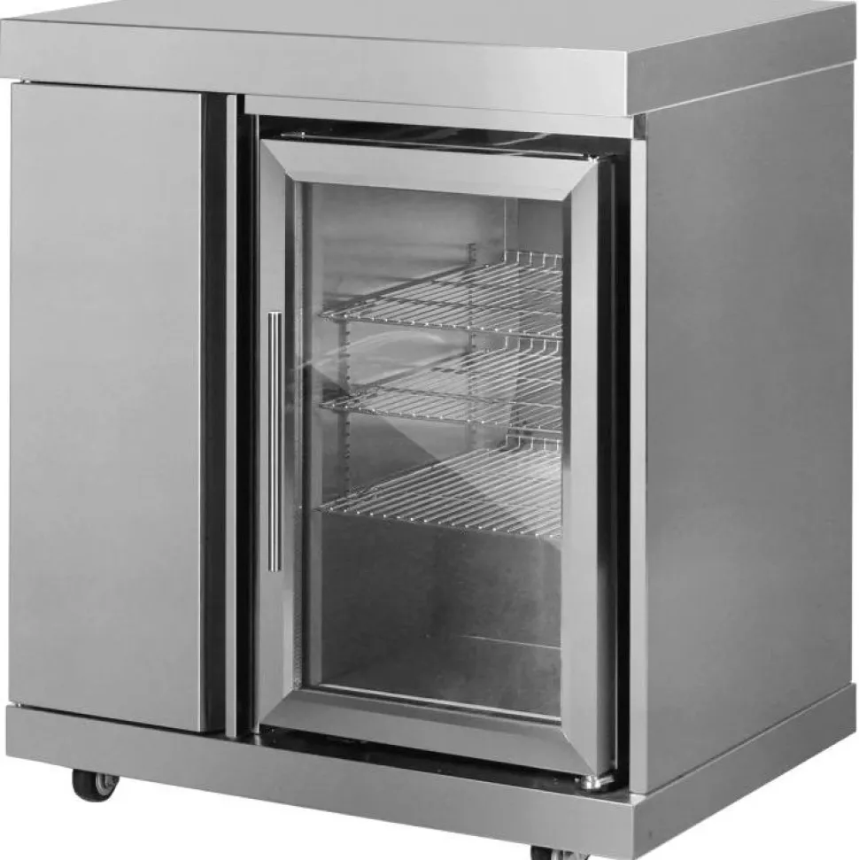 Kesäkeittiön moduuli jääkaapilla ja säilytyskaapilla Myoutdoorkitchen Classic l,ine Stainless, rst 63 l,