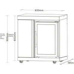 Kesäkeittiön moduuli jääkaapilla ja säilytyskaapilla Myoutdoorkitchen Classic l,ine Stainless, rst 63 l,