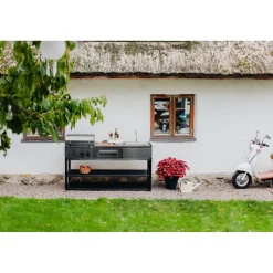 Kesäkeittiön säilytysmoduuli työtasolla Myoutdoorkitchen Nordic Line Black