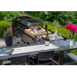 Kesäkeittiön työtasomoduuli Myoutdoorkitchen Nordic Line Black, 120cm