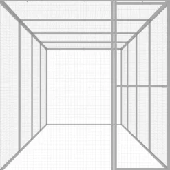 Kissahäkki 6x1,5x1,5 m galvanoitu teräs