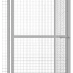 Kissahäkki 3x1,5x1,5 m galvanoitu teräs