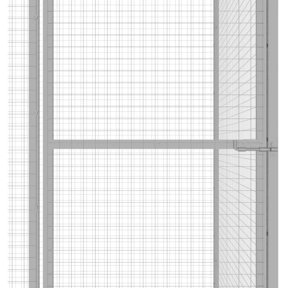 Kissahäkki 3x1,5x1,5 m galvanoitu teräs