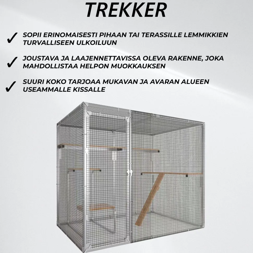 Kissan ulkohäkki Trekker, 2,5x1,5x1,95m