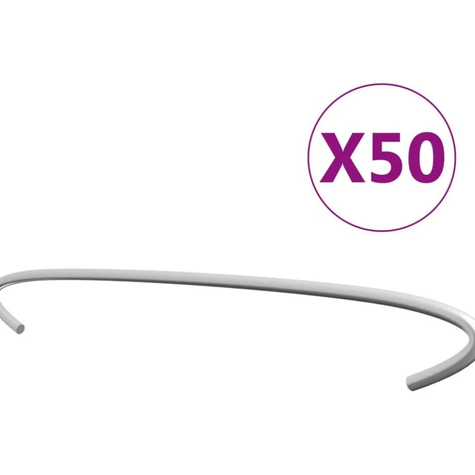Kivikorien koukut 50kpl galvanoitu teräs 50cm