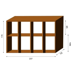 Klapiseinä GrillSymbol Wiimaa WoodStock XL, 240x74x170cm