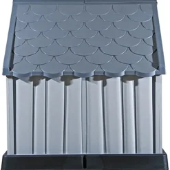 Koirankoppi 92x87x91 cm muovi harmaa