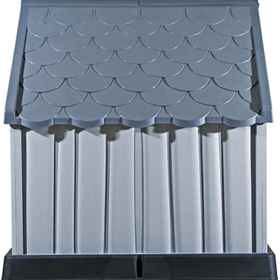 Koirankoppi 92x87x91 cm muovi harmaa