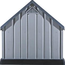 Koirankoppi 92x87x91 cm muovi harmaa