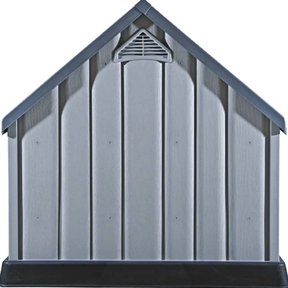 Koirankoppi 92x87x91 cm muovi harmaa