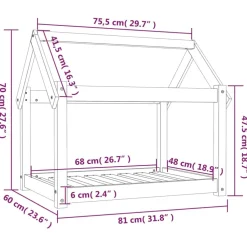 Koiransänky 61-111x50-80x70-100cm, mänty, eri kokoja ja värejä