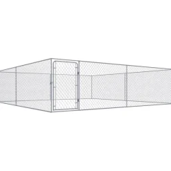 Koiratarha, galvanoitu teräs, 4x4x1m