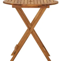 Kokoontaitettava puutarhapöytä 70 cm täysi akaasiapuu