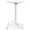 Kokoontaitettava pöytä Linento Garden Moon V2F, Ø60cm, valkoinen