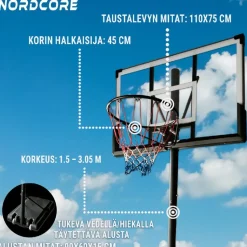 Koripalloteline Nordcore Core 1,5-3,05m