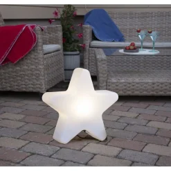 Koristevalaisin Star Trading Gardenlight Tähti, 55x15x48cm, valkoinen