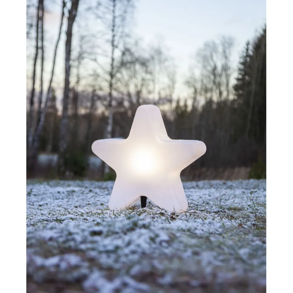 Koristevalaisin Star Trading Gardenlight Tähti, 55x15x48cm, valkoinen