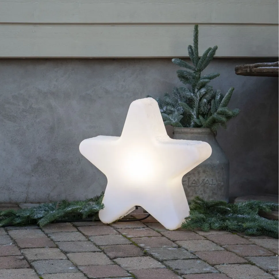 Koristevalaisin Star Trading Gardenlight Tähti, 55x15x48cm, valkoinen