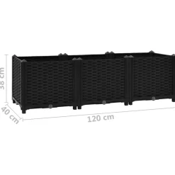 Korotettu kukkalaatikko, polypropeeni, eri kokoja ja värivaihtoehtoja