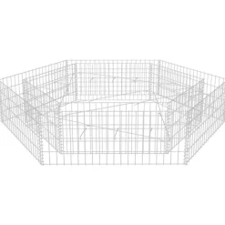 Korotettu kuusikulmainen gabion-/kivikorikehys 200x173x40 cm