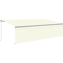 Käsin sisäänkelattava markiisi verhot/LED 3,5x2,5 m kerma