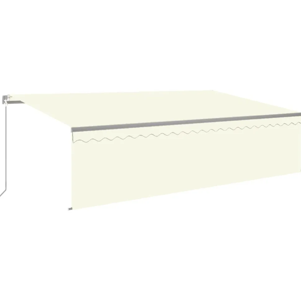 Käsin sisäänkelattava markiisi verhot/LED 3,5x2,5 m kerma