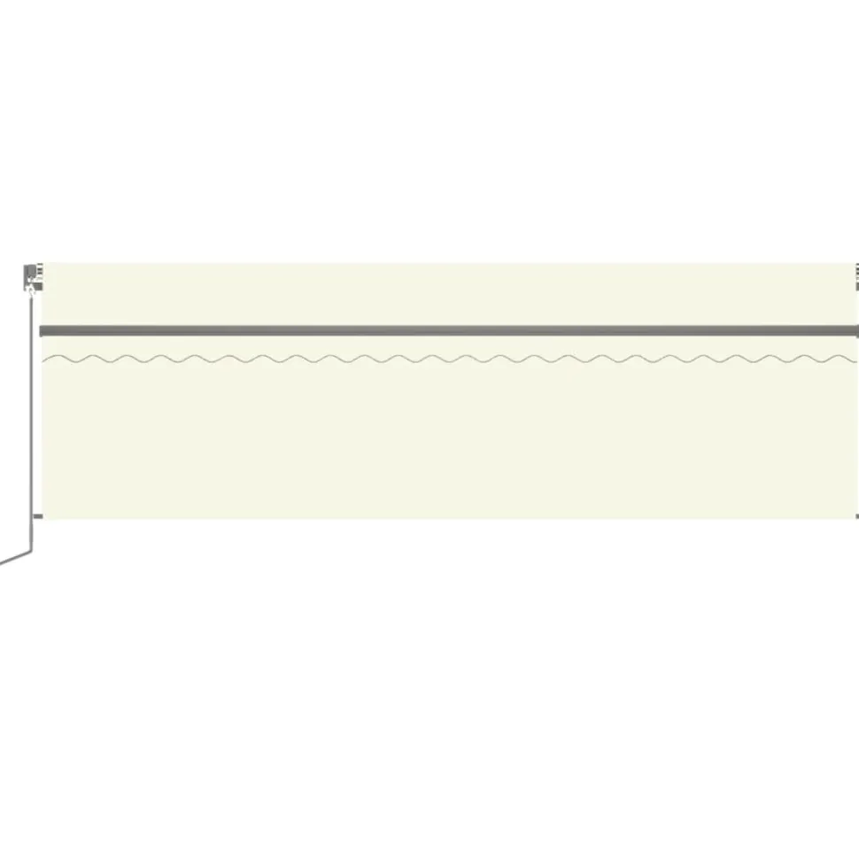 Käsin sisäänkelattava markiisi verhot/LED 3,5x2,5 m kerma