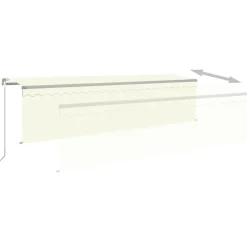 Käsin sisäänkelattava markiisi verhot/LED 3,5x2,5 m kerma