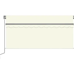 Käsin sisäänkelattava markiisi verhot/LED 3,5x2,5 m kerma