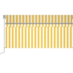 Käsin sisäänkelattava markiisi verhot/LED 3,5x2,5 m kerma