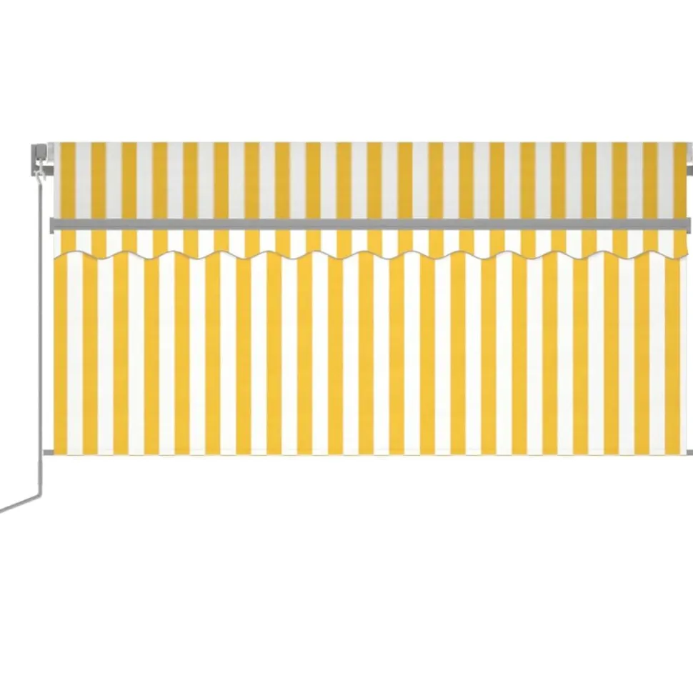 Käsin sisäänkelattava markiisi verhot/LED 3,5x2,5 m kerma