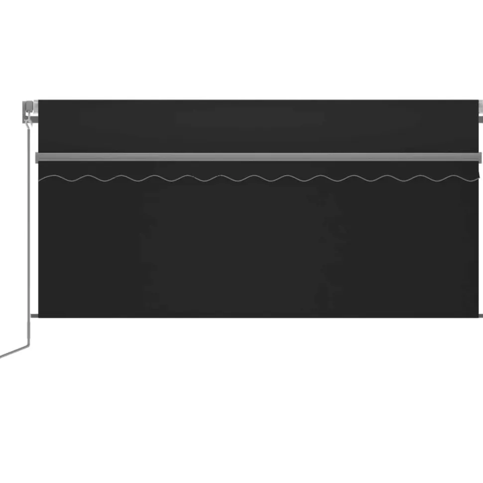Käsin sisäänkelattava markiisi verhot/LED 3,5x2,5 m kerma