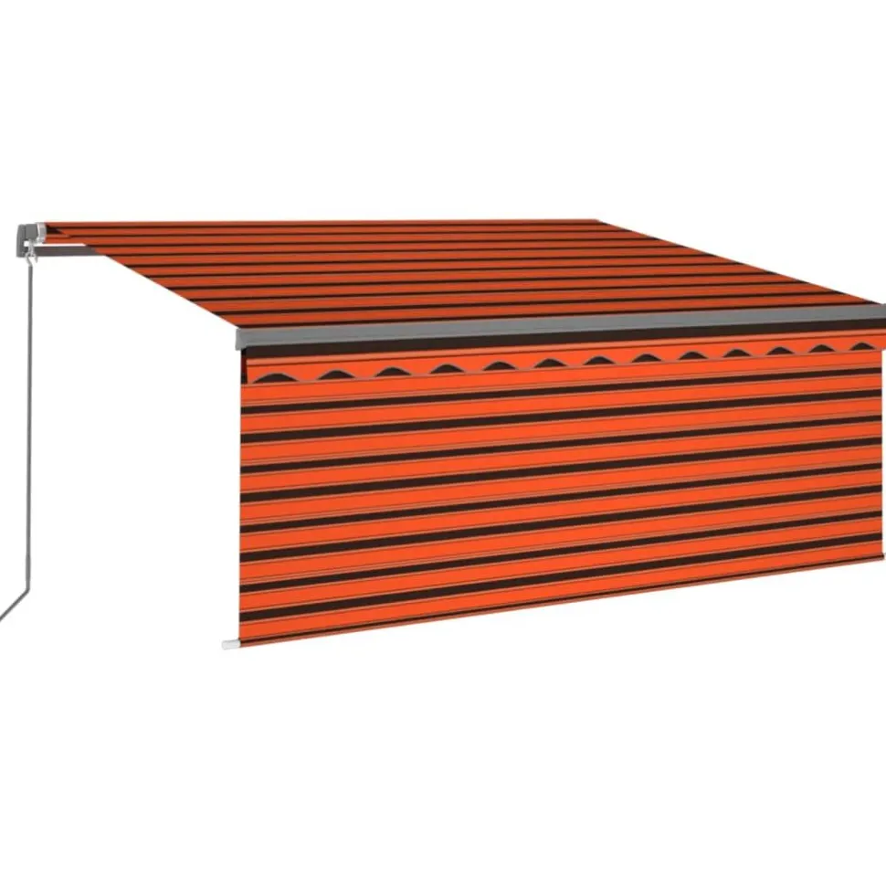 Käsin sisäänkelattava markiisi verhot/LED 3,5x2,5 m kerma