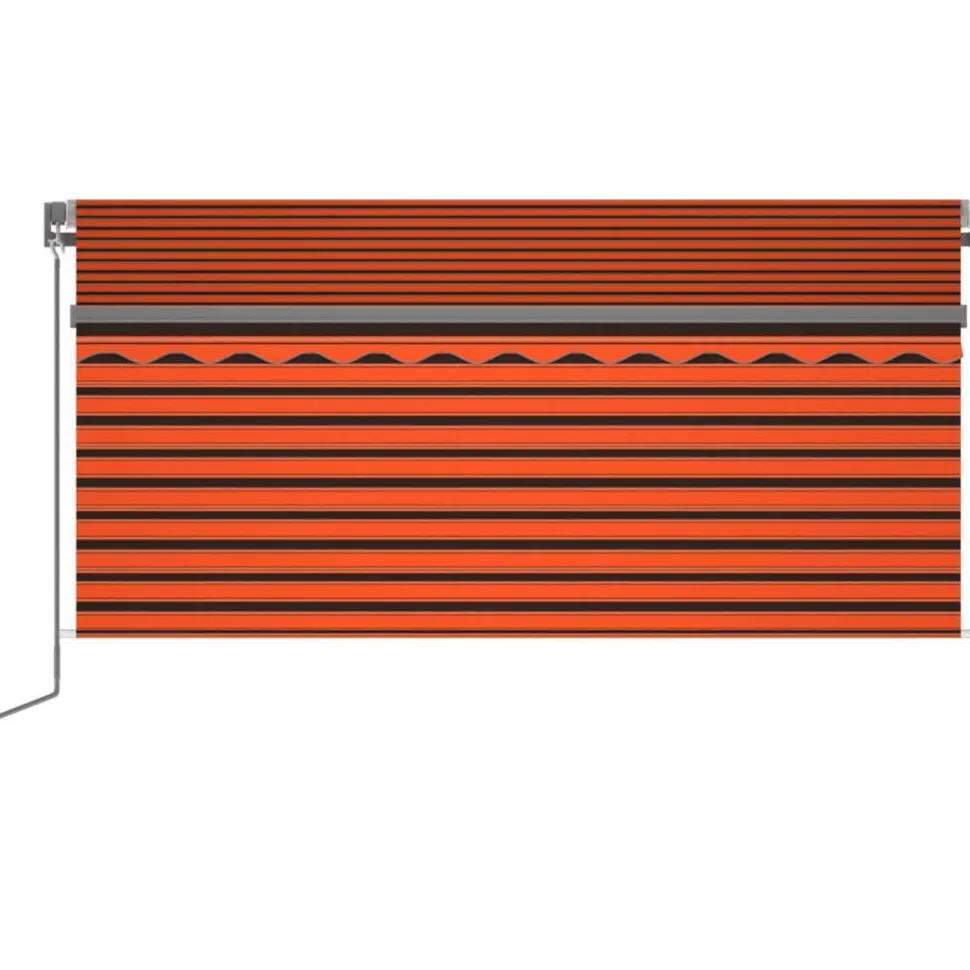 Käsin sisäänkelattava markiisi verhot/LED 3,5x2,5 m kerma