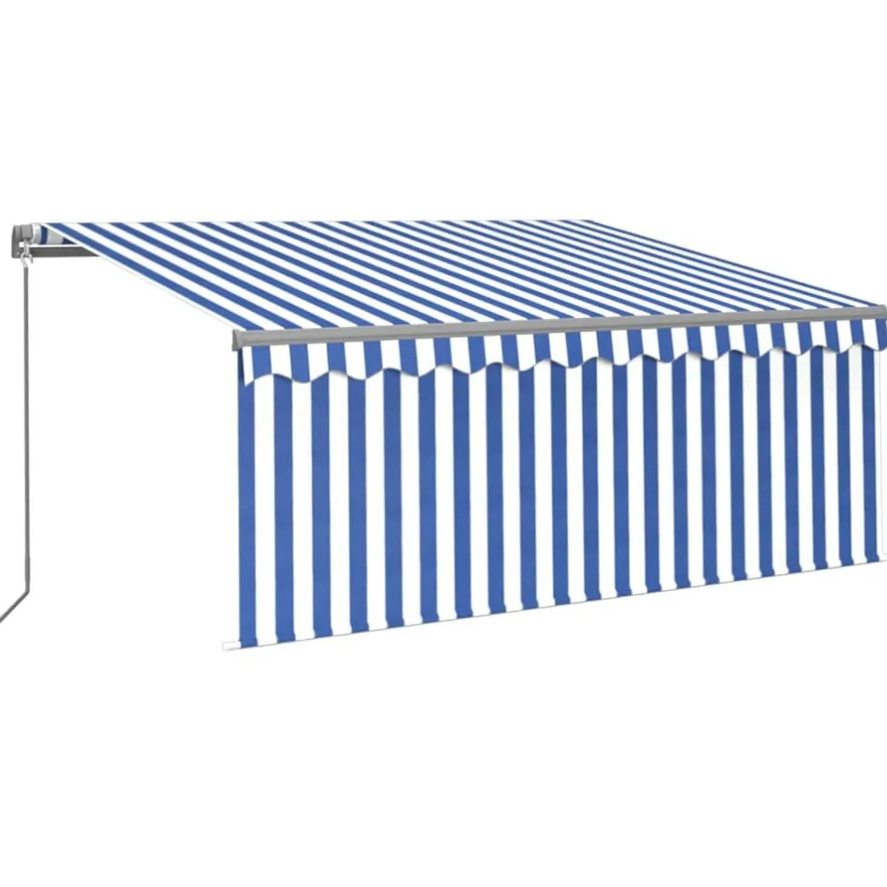 Käsin sisäänkelattava markiisi verhot/LED 3,5x2,5 m kerma