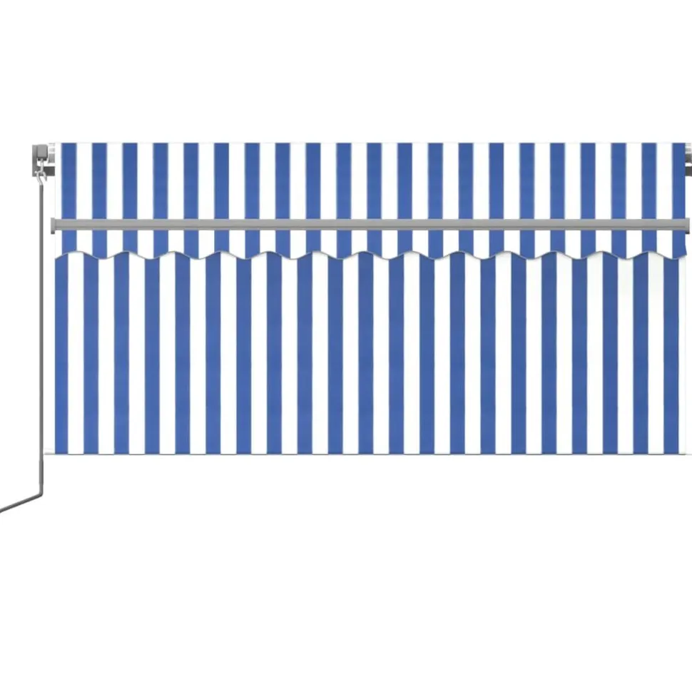 Käsin sisäänkelattava markiisi verhot/LED 3,5x2,5 m kerma