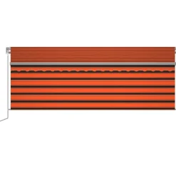 Käsin sisäänkelattava markiisi verhot/LED 3,5x2,5 m kerma