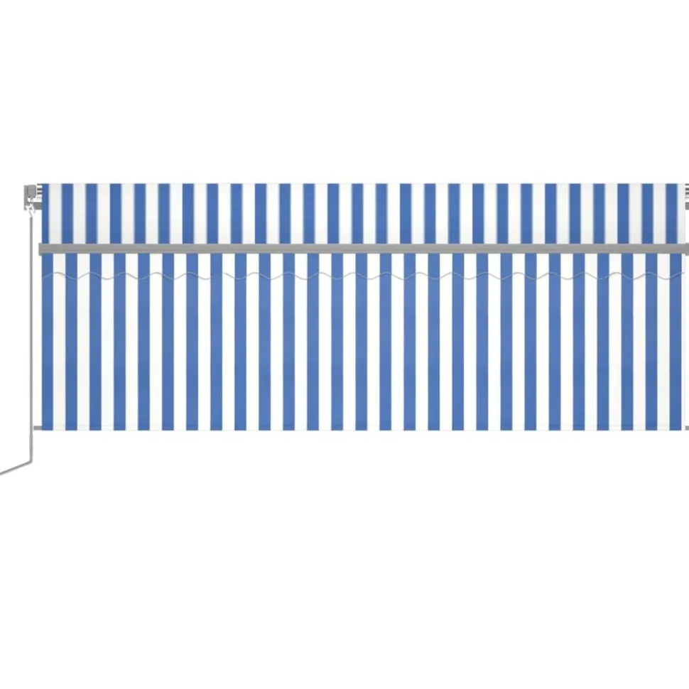Käsin sisäänkelattava markiisi verhot/LED 3,5x2,5 m kerma