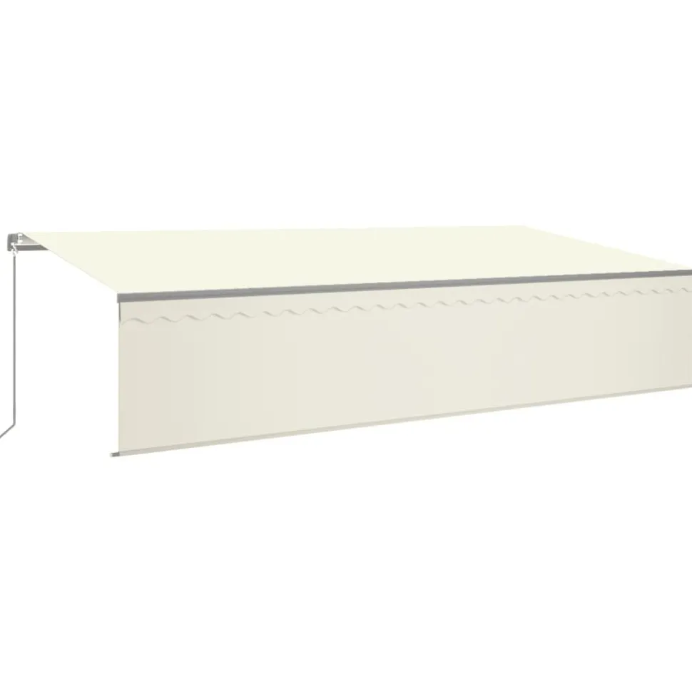 Käsin sisäänkelattava markiisi verhot/LED 3,5x2,5 m kerma
