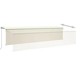 Käsin sisäänkelattava markiisi verhot/LED 3,5x2,5 m kerma