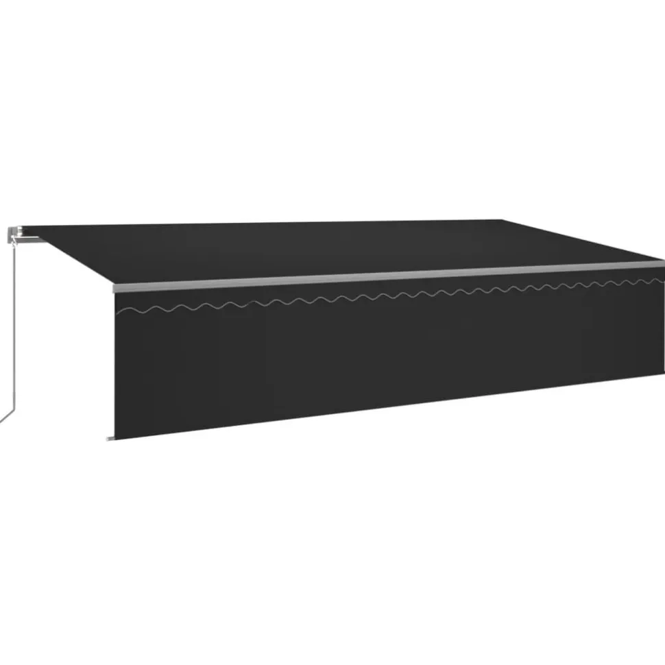 Käsin sisäänkelattava markiisi verhot/LED 3,5x2,5 m kerma